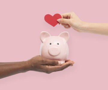 Piggy bank finance in savings concept