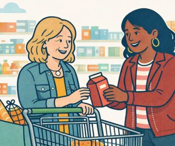 VW boodschappen met auto